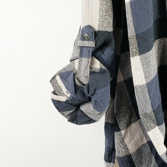 BlanK NYC Plaid Wrap Button Front Top - Picture 7 of 9